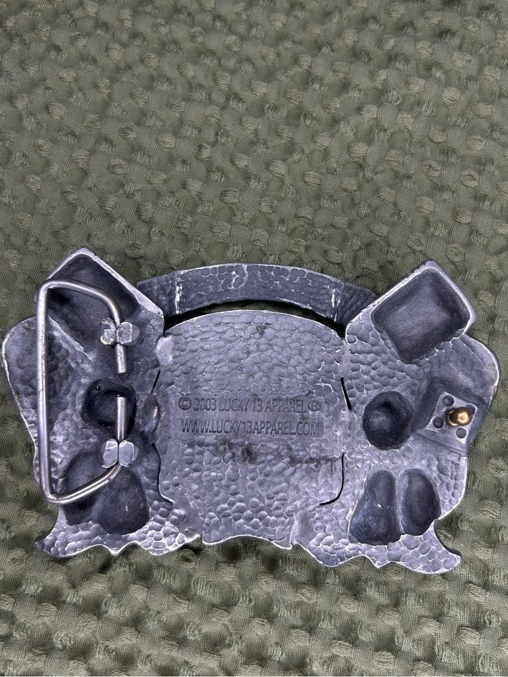 Vintage LUCKY 13 Skull Belt Buckle